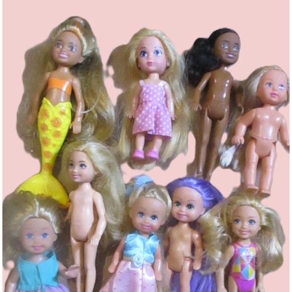 Lot Of 11 Barbie Sister Kelly,Chelsea-Zura/Simba/Chic Dolls With Outfits & Acces - Picture 5 of 9